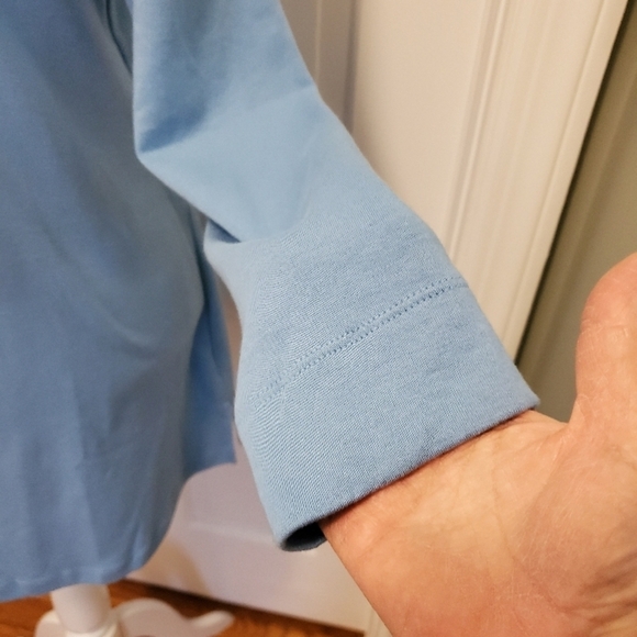 Isaac Mizrahi Light Blue Open Front Cardigan midlength Size 1X, casual comfy - Picture 10 of 10